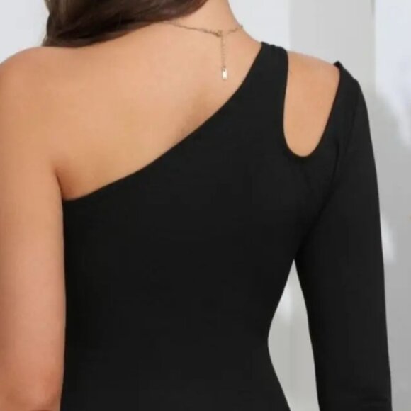 Cutout One Shoulder Mini Dress - Picture 6 of 7
